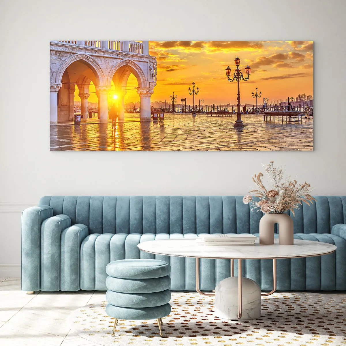 Obraz na skle - Kde jsou všichni? - 140x50 cm