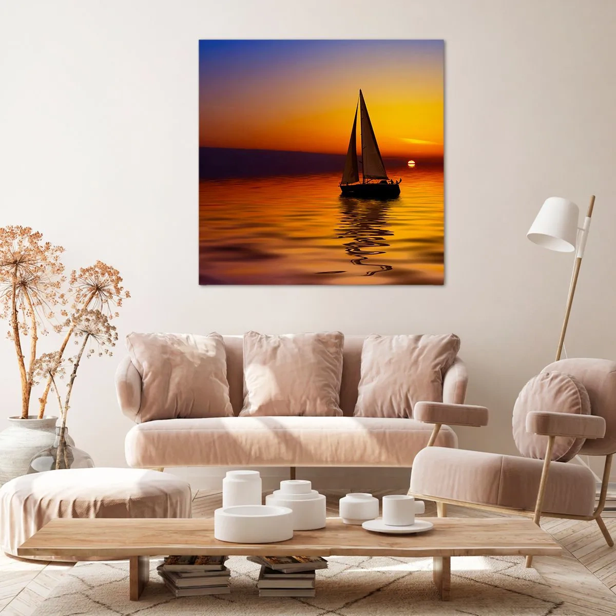 Obraz na plátně - Jak je tu za soumraku ticho… - 50x50 cm