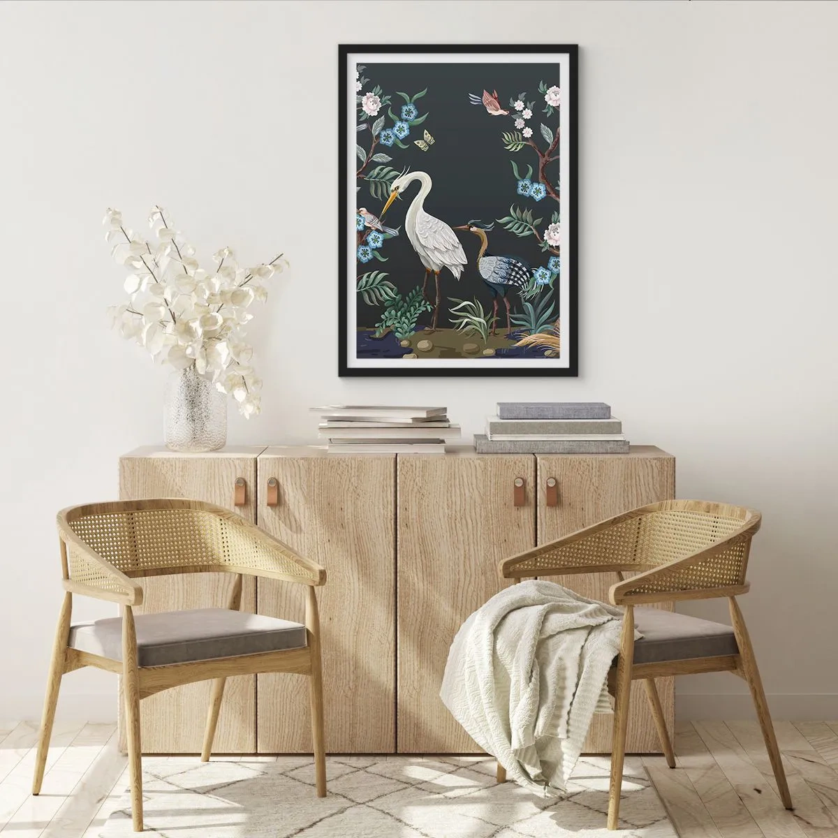 Plakát v černém rámu - Ptačí průvod - 61x91 cm