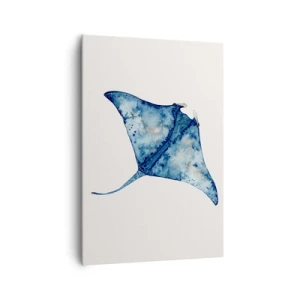 Obraz na plátně - Život v modři - 70x100 cm