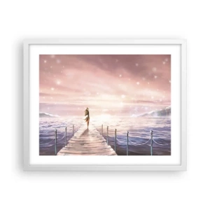 Plakát v bílém rámu - Ve světle snu - 50x40 cm