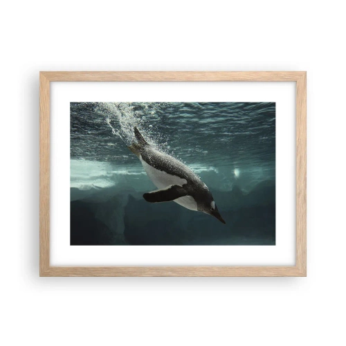 Plakát v rámu světlý dub - Vítejte v mém světě - 40x30 cm