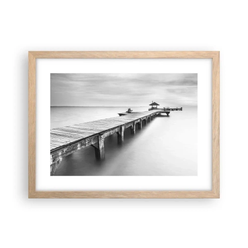 Plakát v rámu světlý dub - Daleko od nás - 40x30 cm