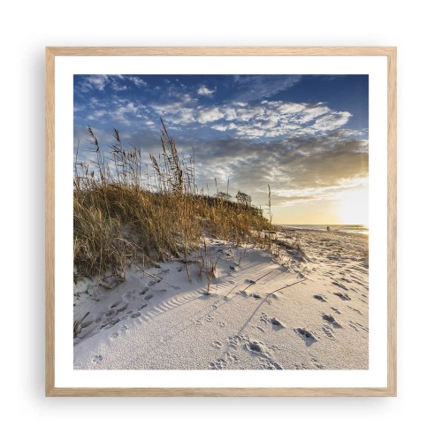 Plakát v rámu světlý dub - Pozvánka na procházku - 60x60 cm