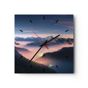 Nástěnné hodiny - Světlo v údolích - 30x30 cm