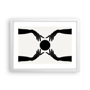 Plakát v bílém rámu - Tajné znamení - 40x30 cm