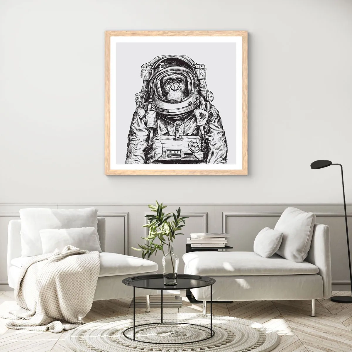 Plakát v rámu světlý dub - Alternativní vývoj - 30x30 cm