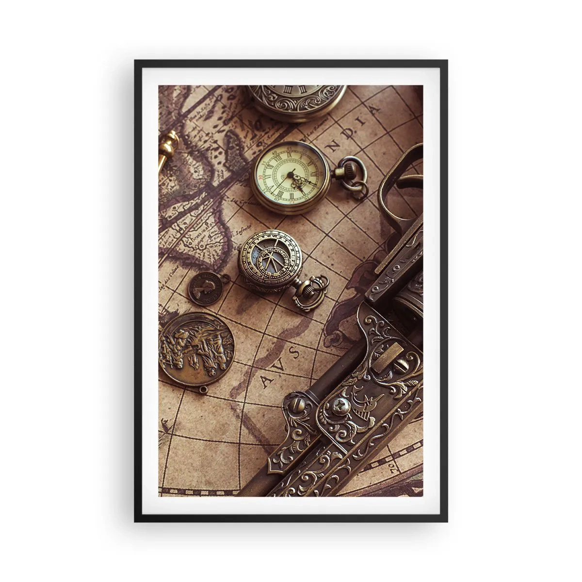 Plakát v černém rámu - Dobrodružství volá - 61x91 cm