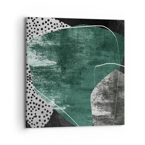 Obraz na plátně - Barevná abstrakce se zlatou vločkou - 70x70 cm