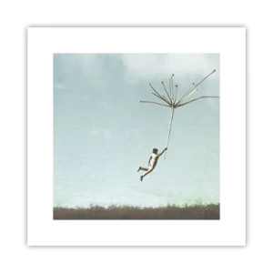 Plakát - Letající pampeliška - 30x30 cm