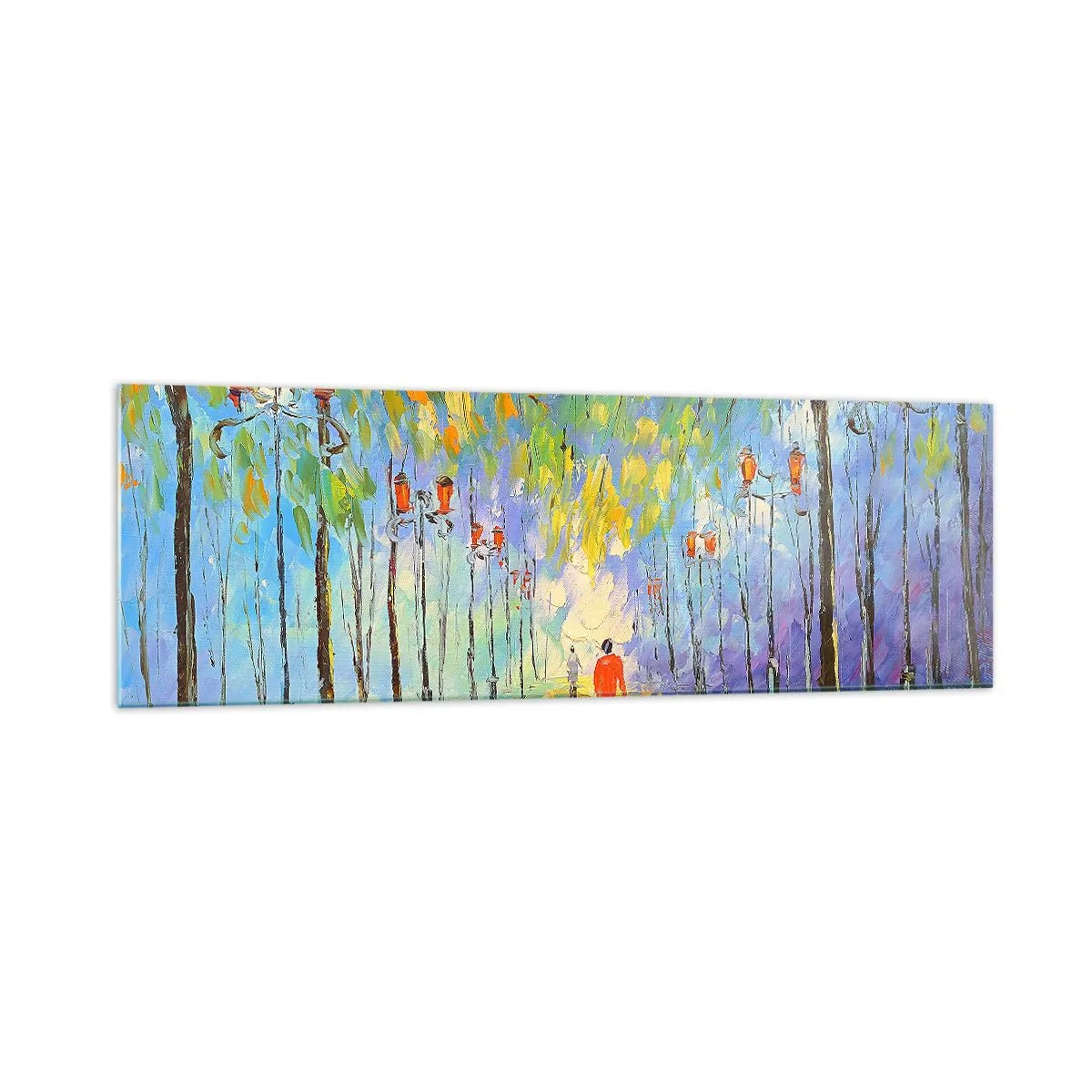 Obraz na skle - Noční píseň deště - 160x50 cm