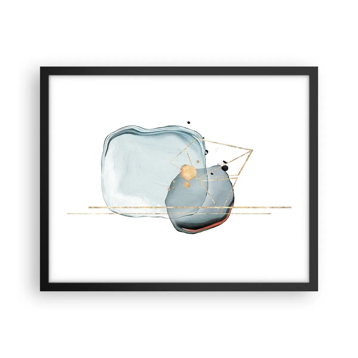 Plakát v černém rámu - Studie kapky - 50x40 cm