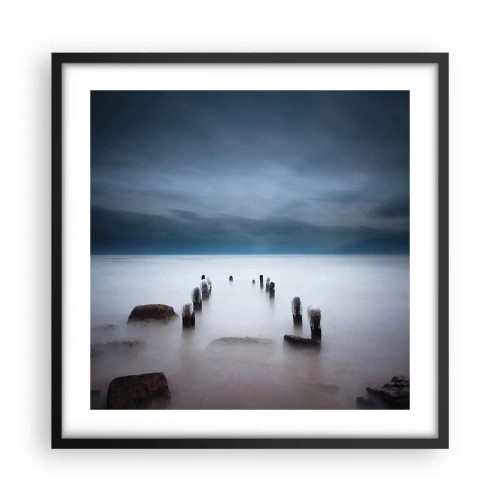 Plakát v černém rámu - Zamyšlené jezero - 50x50 cm