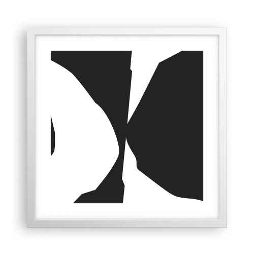 Plakát v bílém rámu - Positive-negative - 40x40 cm