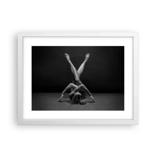 Plakát v bílém rámu - Geometrie nahoty - 40x30 cm