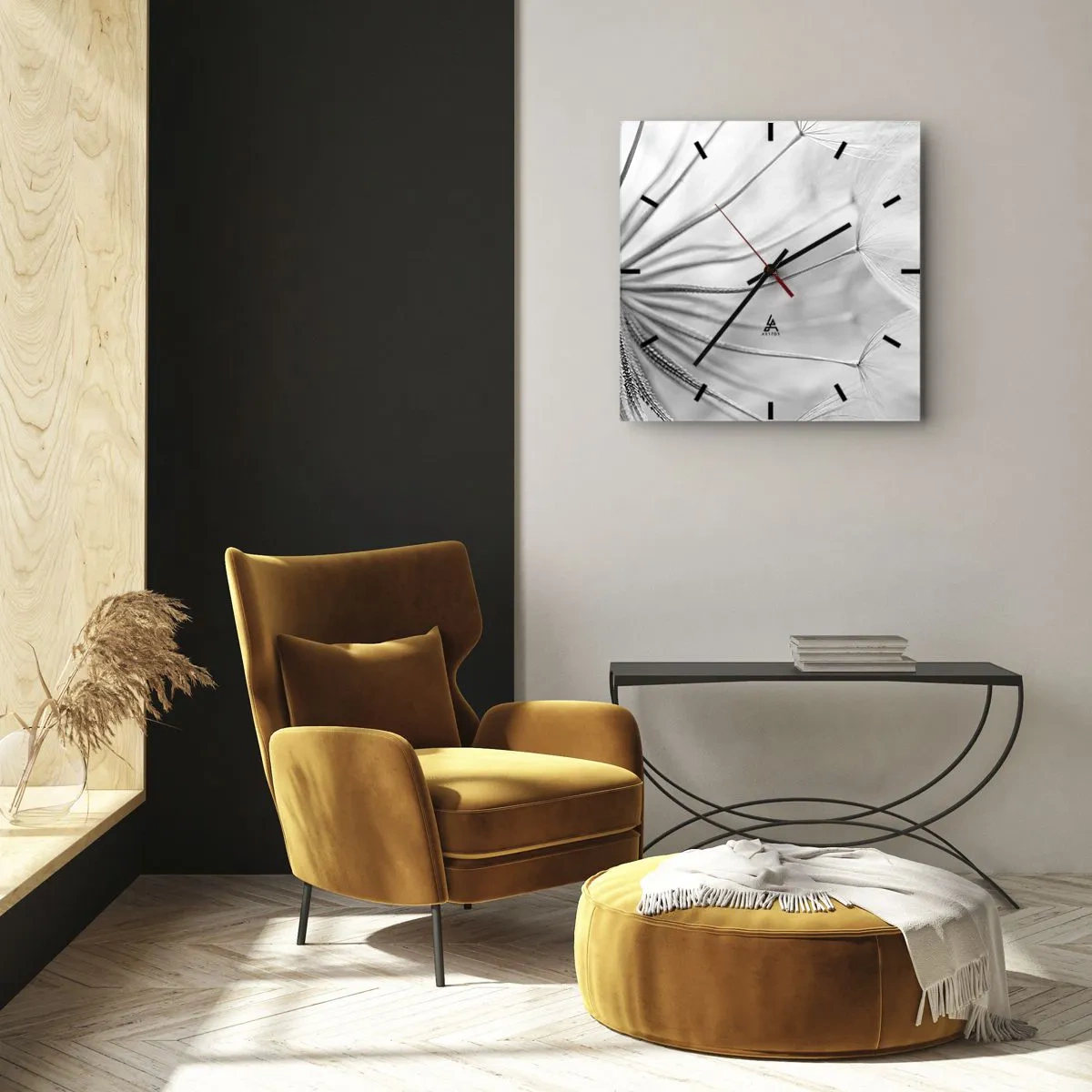 Nástěnné hodiny - Pampelišky - 40x40 cm