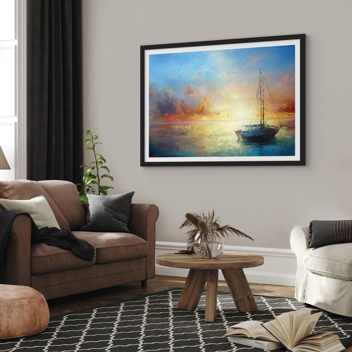 Plakát v černém rámu - Ve zlatém zálivu - 70x50 cm