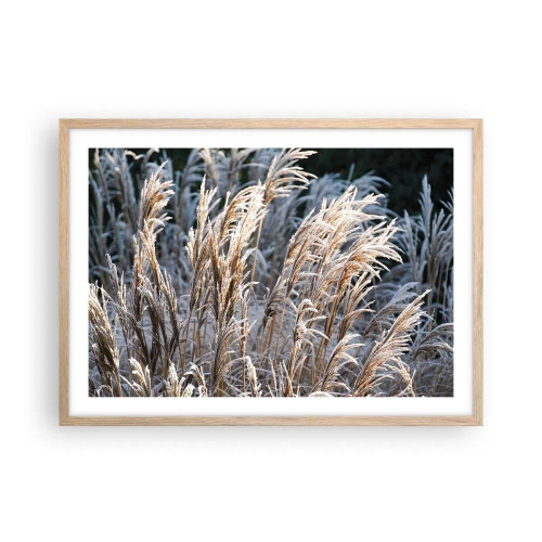 Plakát v rámu světlý dub - Mrazem pokryté - 70x50 cm