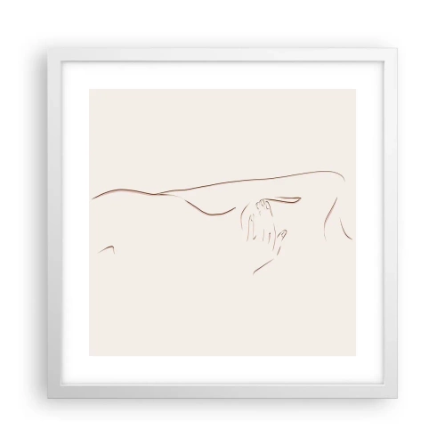 Plakát v bílém rámu - Tvar touhy - 40x40 cm