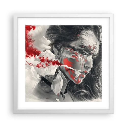 Plakát v bílém rámu - Ve spárech absurdity - 40x40 cm