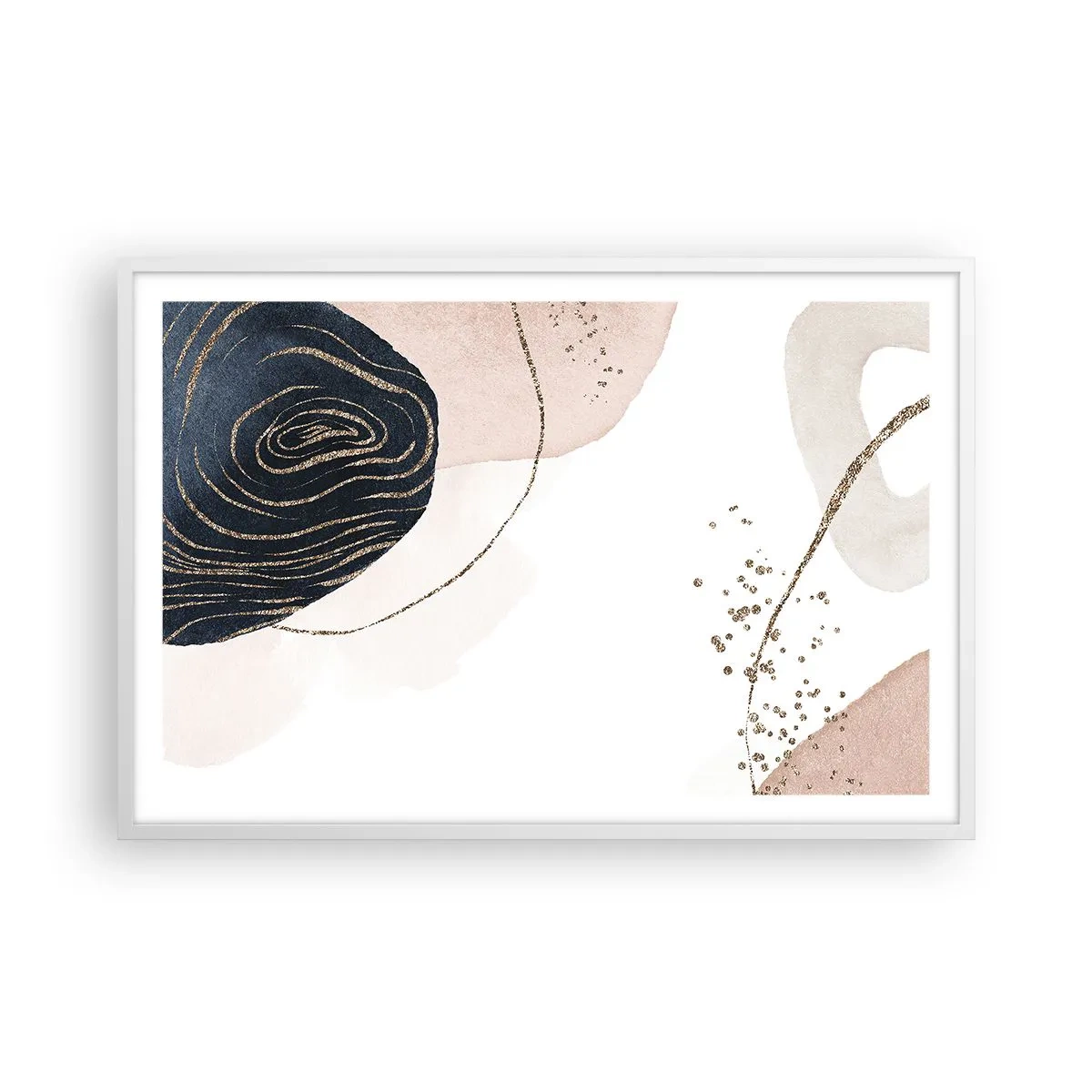 Plakát v bílém rámu - Vše plyne - 91x61 cm