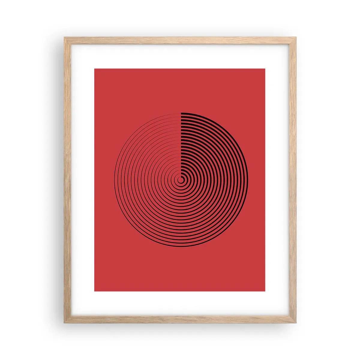 Plakát v rámu světlý dub - Kruhový pohyb - 40x50 cm