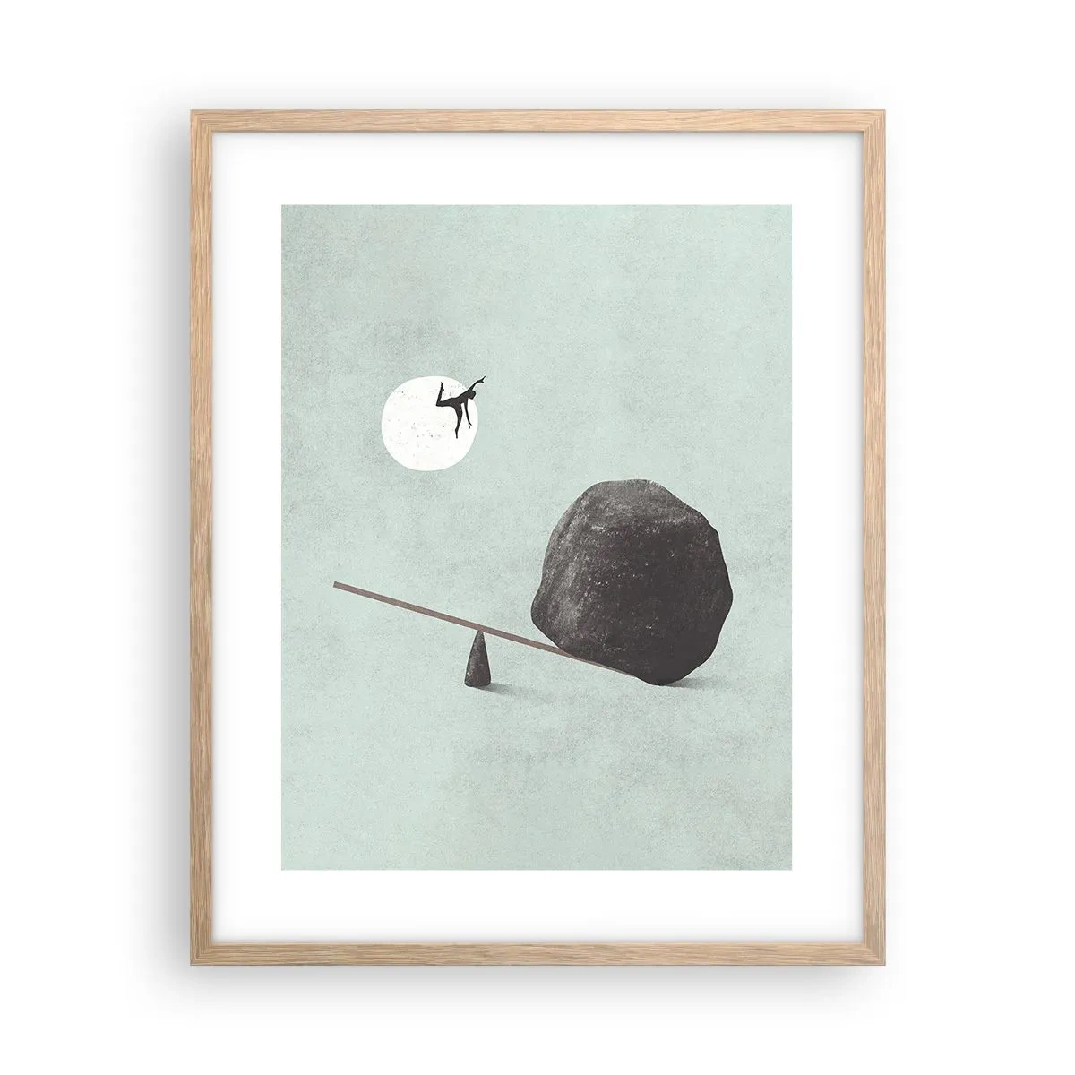 Plakát v rámu světlý dub - Splněný sen - 40x50 cm