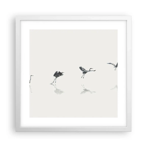 Plakát v bílém rámu - Čtyři jednoduché kroky - 40x40 cm