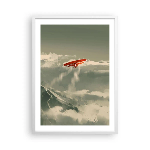 Plakát v bílém rámu - Nebojácný průkopník - 50x70 cm