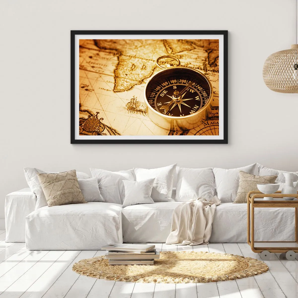 Plakát v černém rámu - Na východ nebo na západ? - 50x40 cm