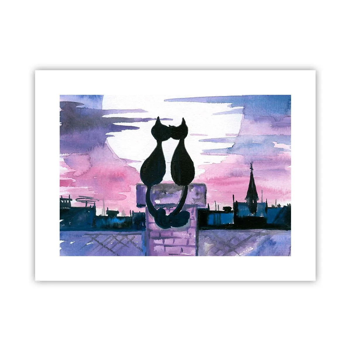 Plakát - Rendez-vous pod měsíčkem - 40x30 cm