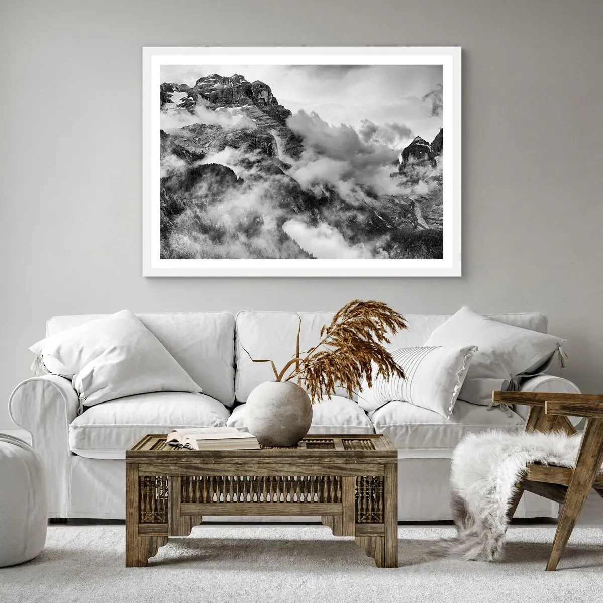 Plakát v bílém rámu - Krásné a kruté - 100x70 cm