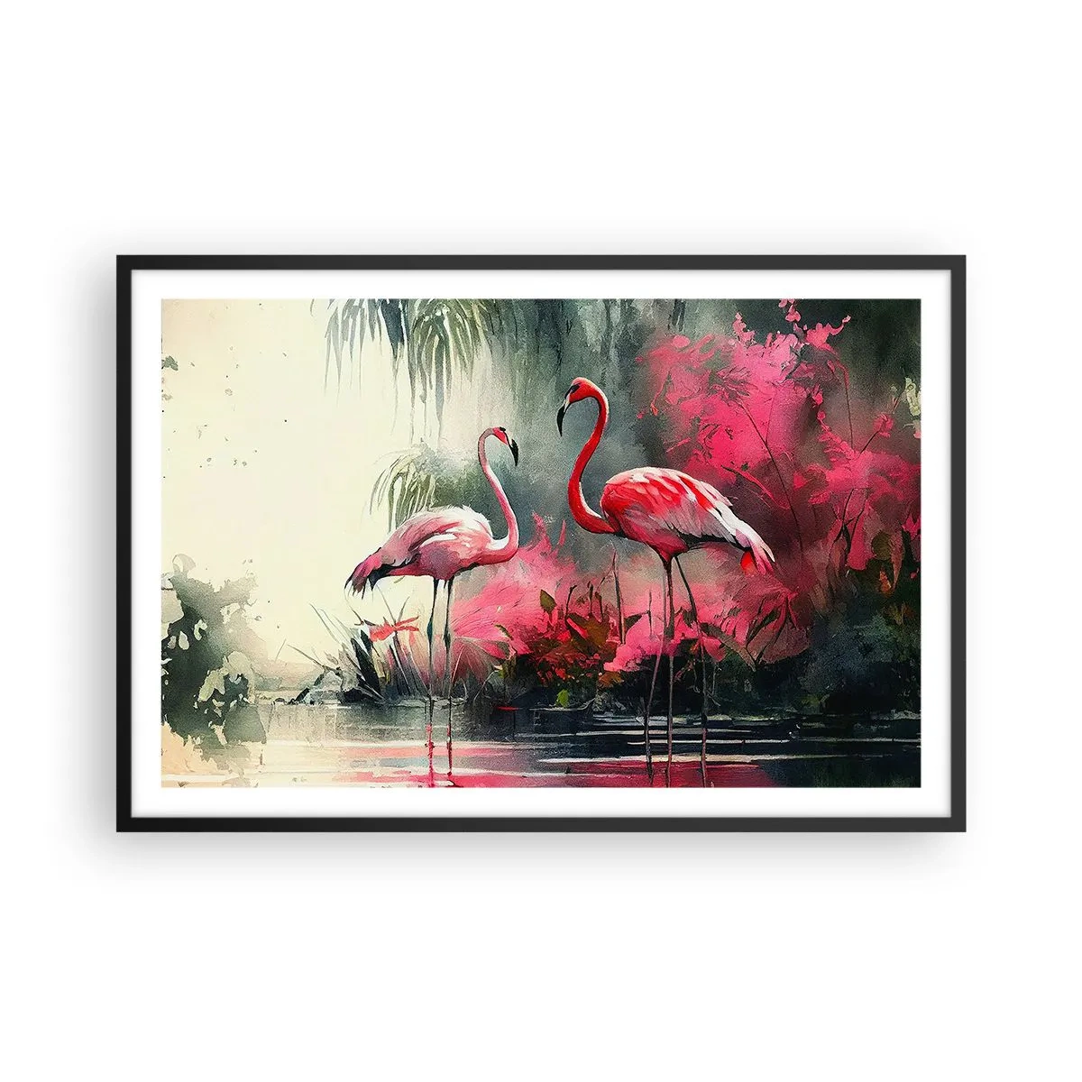 Plakát v černém rámu - Hodiny přírodního kouzla - 91x61 cm