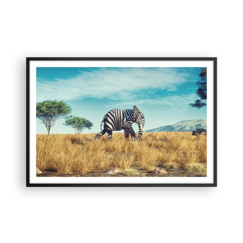 Plakát v černém rámu - Šedá už není v módě - 91x61 cm