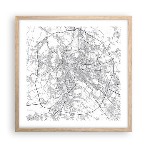 Plakát v rámu světlý dub - Římský kruh - 50x50 cm