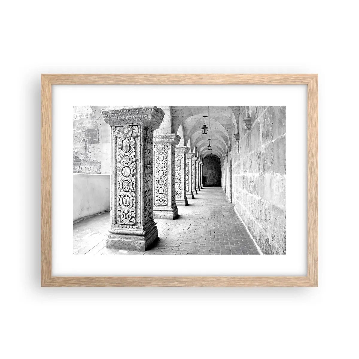 Plakát v rámu světlý dub - Kam...? - 40x30 cm