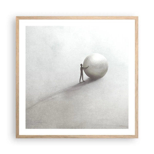 Plakát v rámu světlý dub - Hra života - 60x60 cm