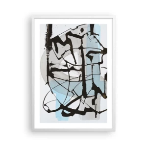 Plakát v bílém rámu - Přesto modrá - 50x70 cm