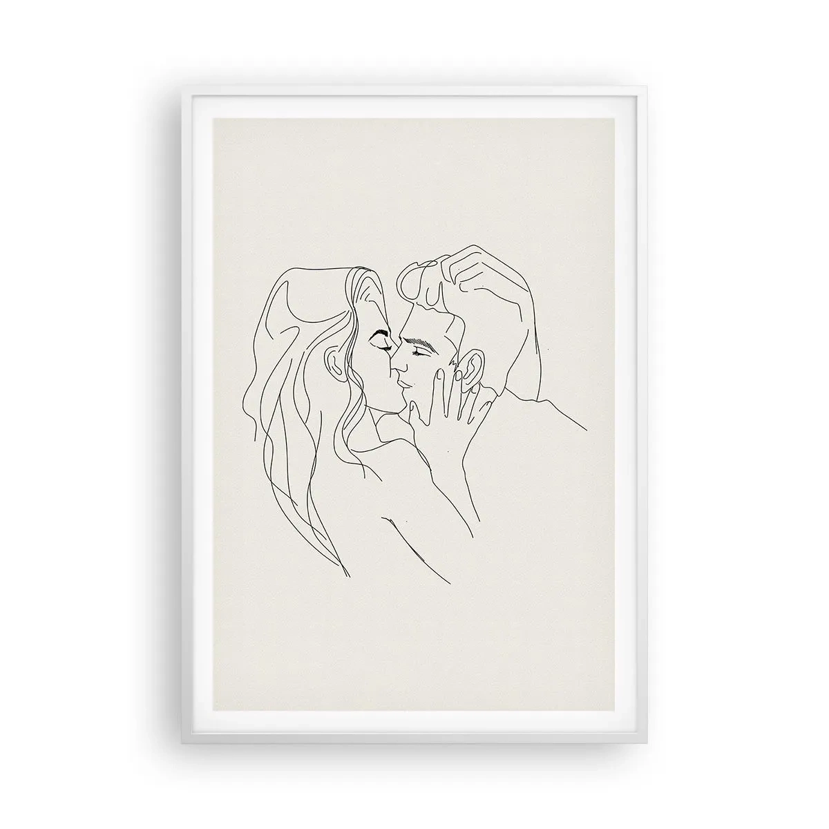 Plakát v bílém rámu - Zamotaní citem - 70x100 cm
