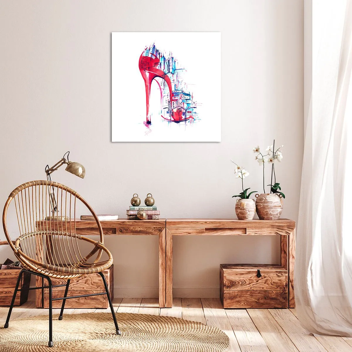 Obraz na plátně - Velkoměstská elegánka - 60x60 cm