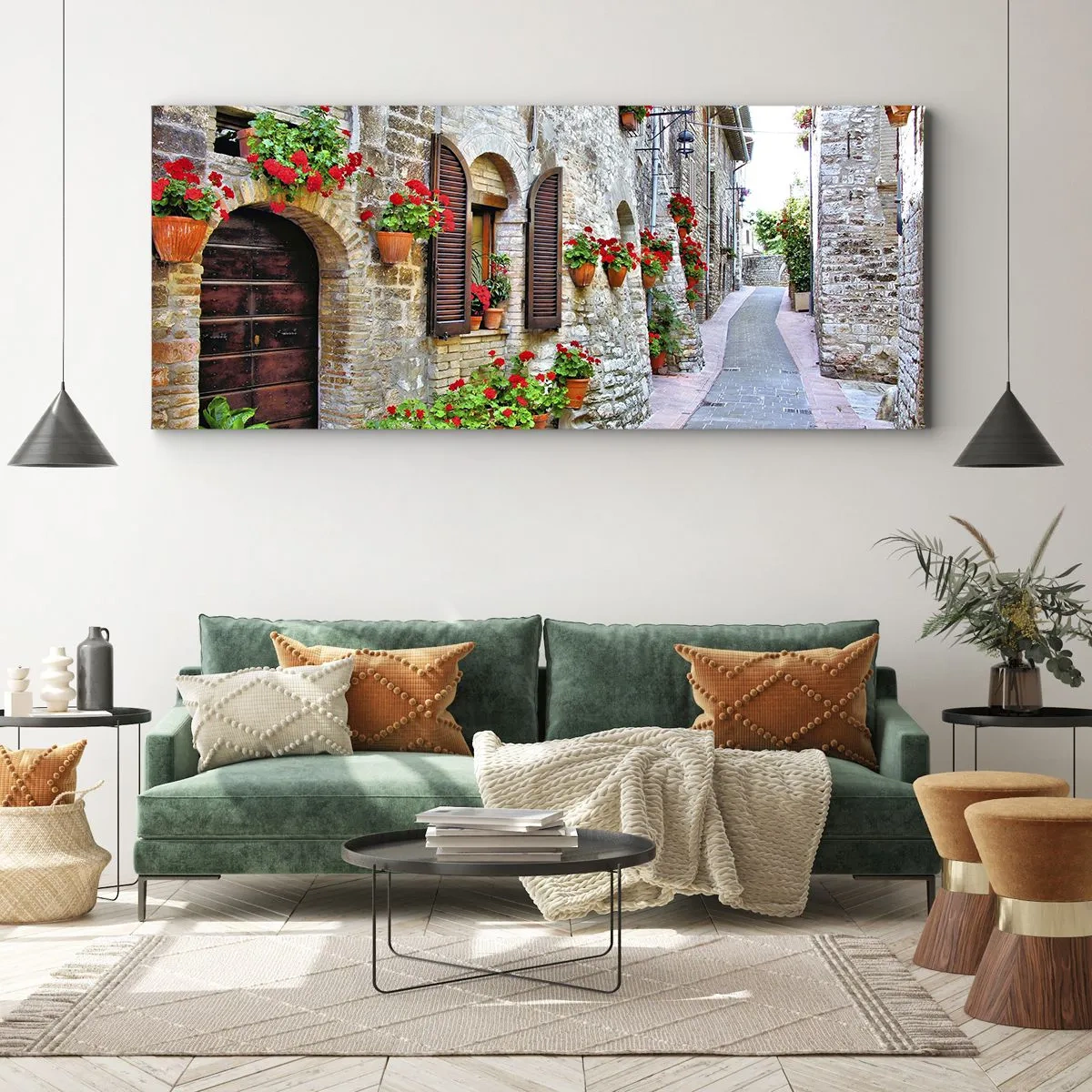 Obraz na plátně - Italská atmosféra - 100x40 cm