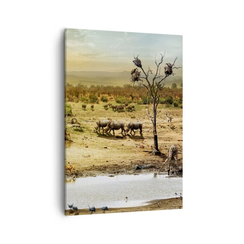 Obraz na plátně - „Z ráje opět pramenila řeka…“ - 50x70 cm