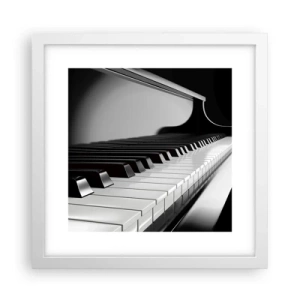 Plakát v bílém rámu - Harmonie tvarů a barev - 30x30 cm
