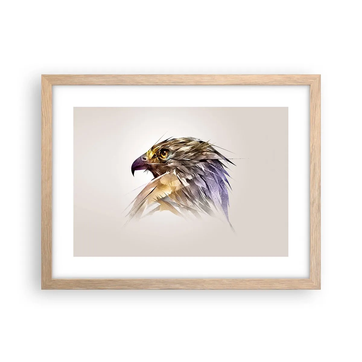 Plakát v rámu světlý dub - Portrét bojovníka - 40x30 cm