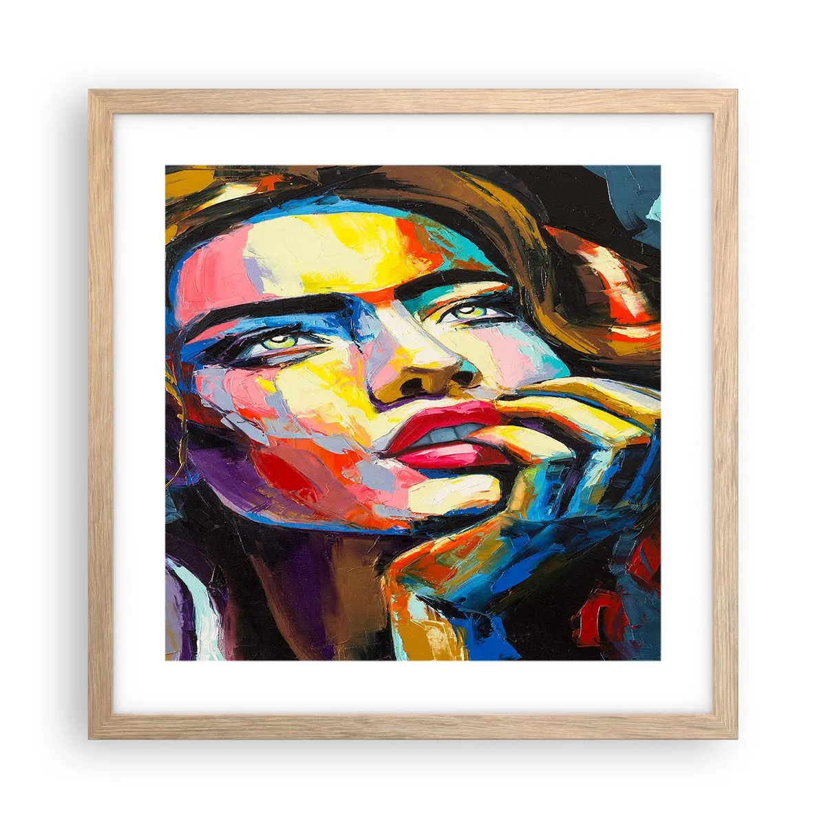 Plakát v rámu světlý dub - Sny, jak ptáci letí oblohou - 40x40 cm