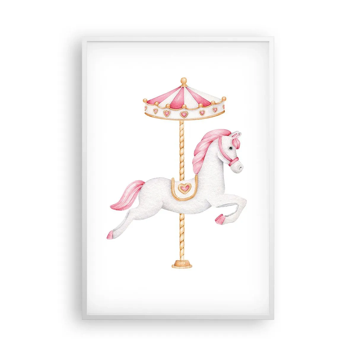 Plakát v bílém rámu - Vyrazil z kopýtka - 61x91 cm