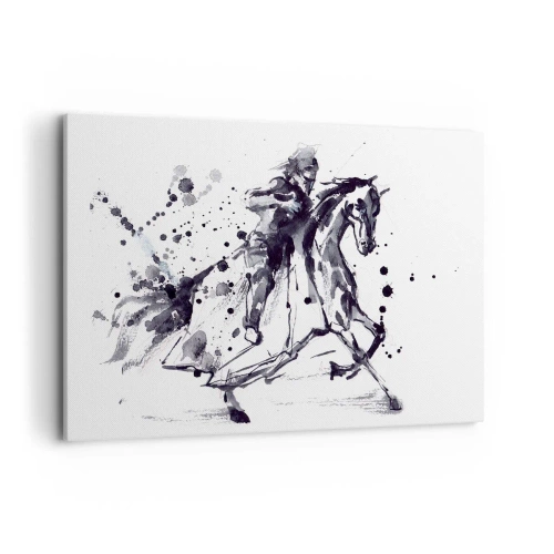 Obraz na plátně - Černý rytíř - 100x70 cm