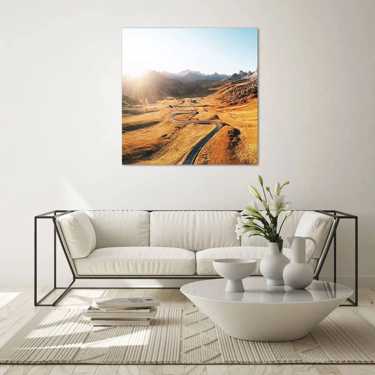 Obraz na skle - Ve zlatém údolí - 40x40 cm