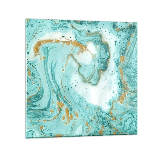 Obraz na skle - Pod velkou vlnou z epochy Edo - 30x30 cm