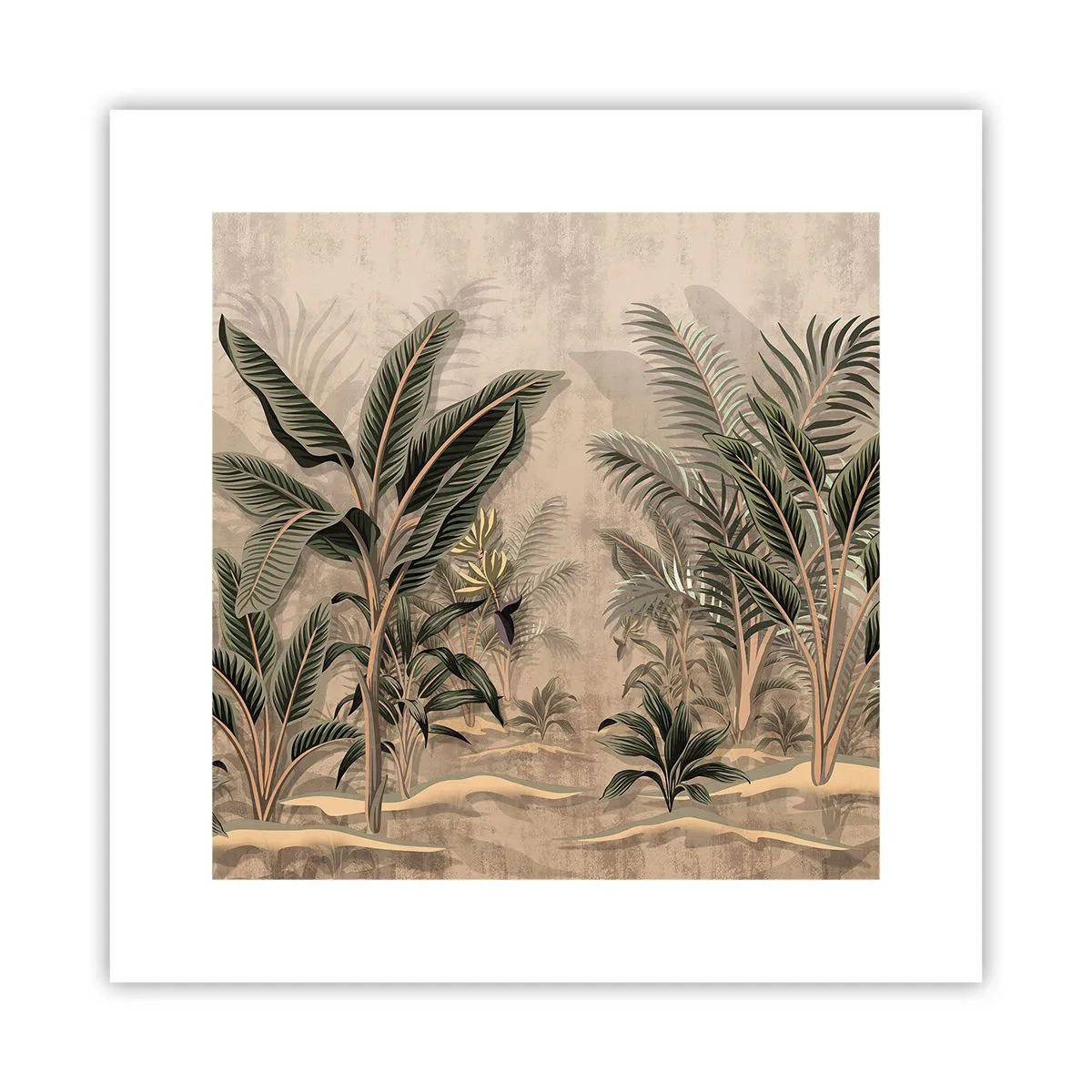 Plakát - Rytina v koloniálním stylu - 30x30 cm